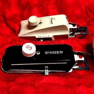 Singer/Greist Buttonholers w/Templates Throat Plate Boxes Vintage Sewing Bundle